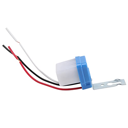 Pyatofyy Interruptor crepuscular con sensor crepuscular AC 12 V 10 A, interruptor de luz automático, interruptor de luz de calle con fotocélula, sensor crepuscular