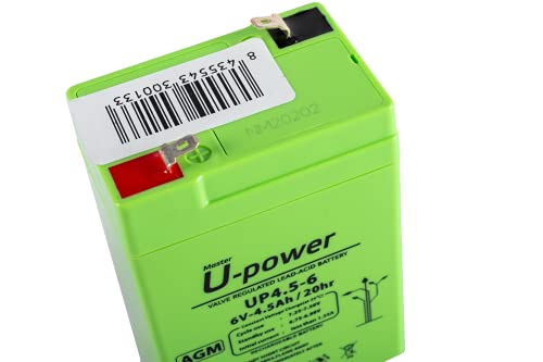 Master U-Power Bateria Plomo Agm 4,5Ah 6V
