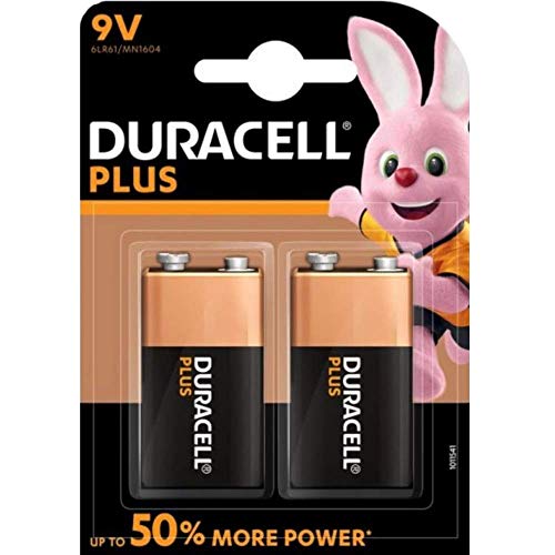 Duracell Plus Power Alcalino 9V - Pilas (Alcalino, Prismatic, 9V, Negro, Oro, Ampolla)